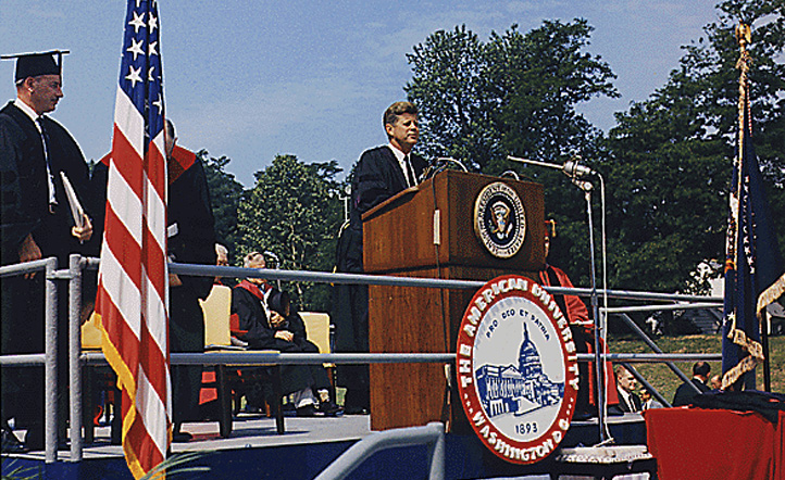 JFK speaks of peace at American University